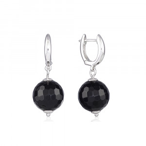 Cercei argint cu onix negru si tortita DiAmanti OX13-1EL-G (Argint 925‰ 2,55 g.)